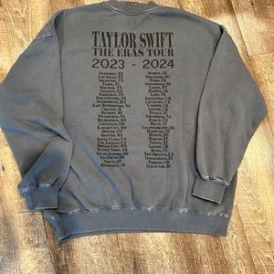 Taylor Swift Eras Tour Blue Crewneck Medium RARE